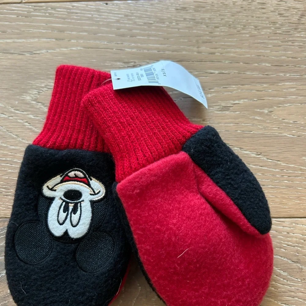 GAP Red and Black Character Mittens